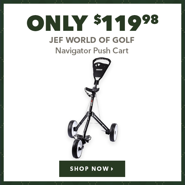 Jef World Of Golf Navigation Push Cart - Only $119.98 